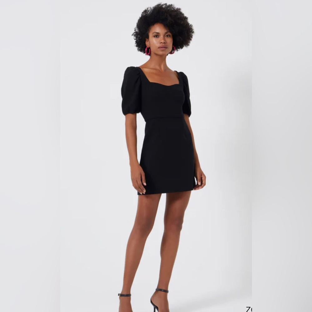 NWT French Connection Berina Whisper Puff Sleeve Dress Size 10 it’s velvet